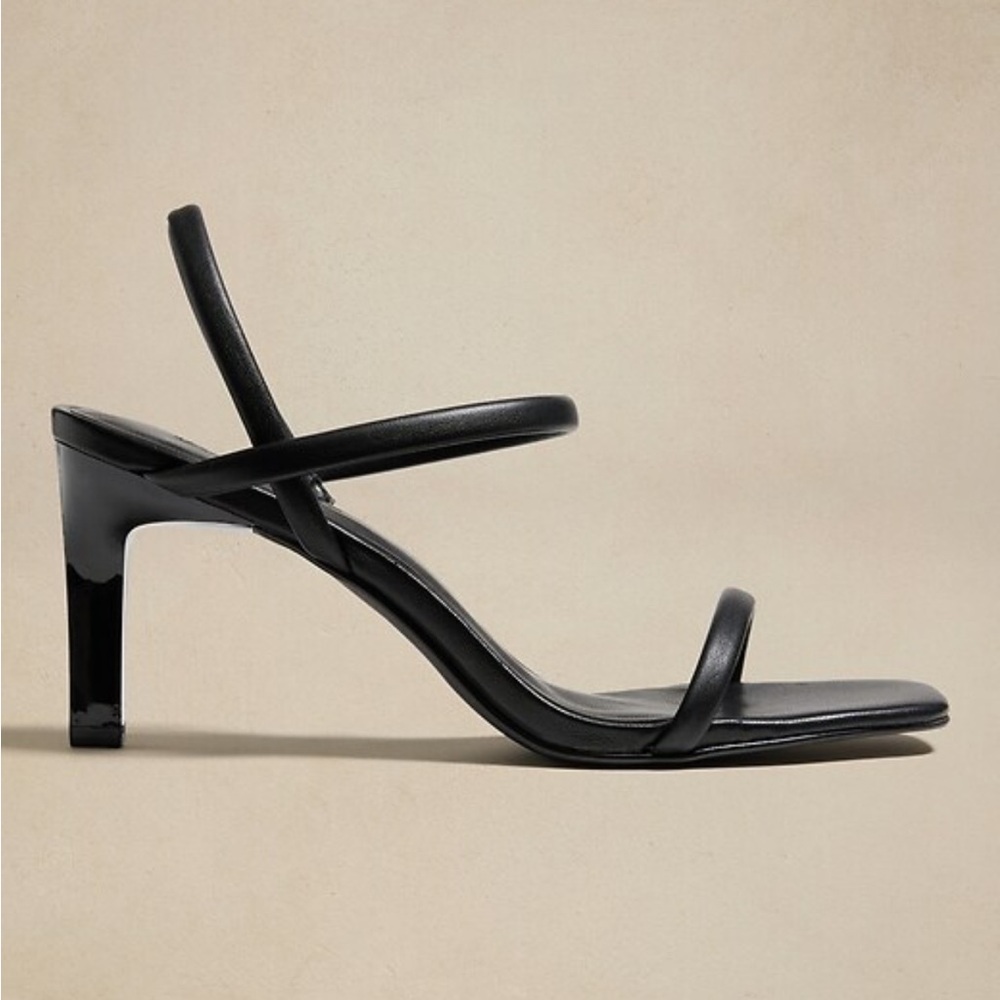 Banana Republic Black Strappy Heeled Sandals NWT